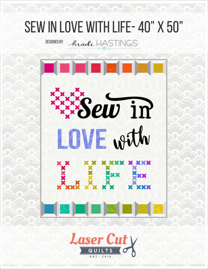 Folle de la couture et de la vie - Kit de courtepointe prédécoupé au laser par Madi Hastings