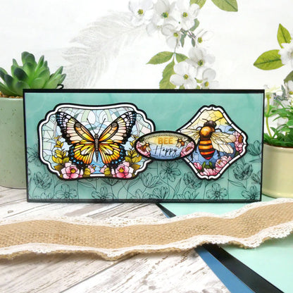 Stained Glass Wonderful Wildlife Luxury Foiled Acetate
