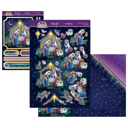 A Merry Little Christmas Deco-Large Set - O Come Let Us Adore Him