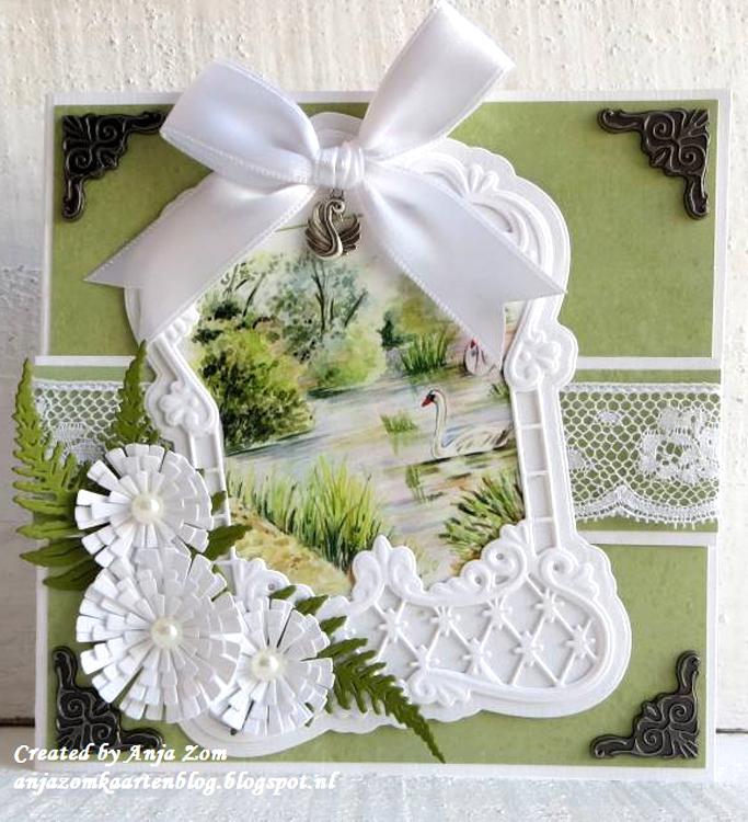 Marianne Design: Dies Creatables - Cadre étiquette et fleurs d'Anja