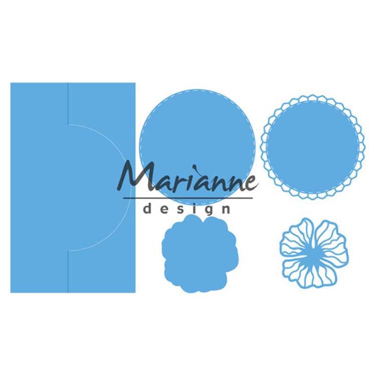 Matrice de découpe Marianne Design Creatables Pliage vertical Anja (Rond)