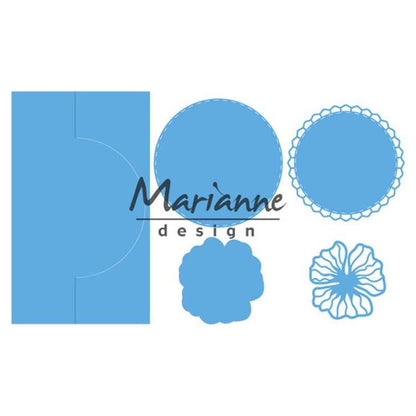 Matrice de découpe Marianne Design Creatables Pliage vertical Anja (Rond)