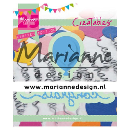 Marianne Design Matrice de découpe Félicitations & Ballon - 25ème Anniversaire