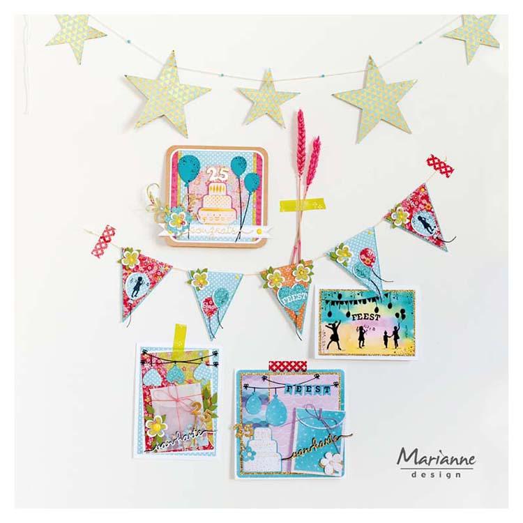 Marianne Design Matrice de découpe Félicitations & Ballon - 25ème Anniversaire