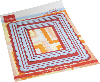 Marianne Design Matrices de découpe Creatables - Rectangles festonnés