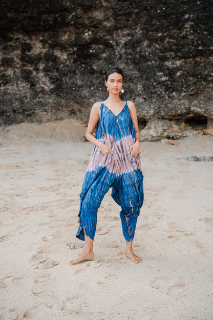 Barboteuse Tie-Dye Lapis Ombré – Bleu et rose