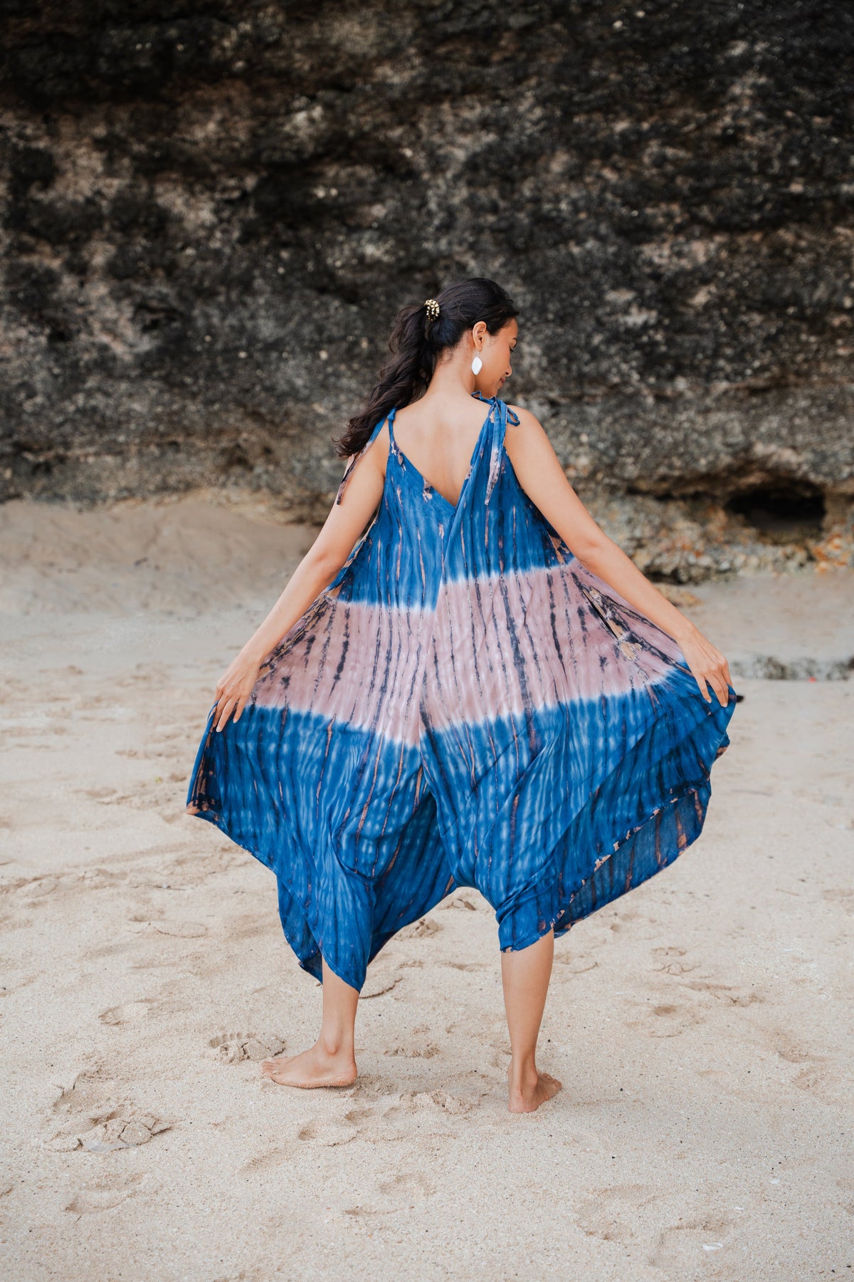 Barboteuse Tie-Dye Lapis Ombré – Bleu et rose