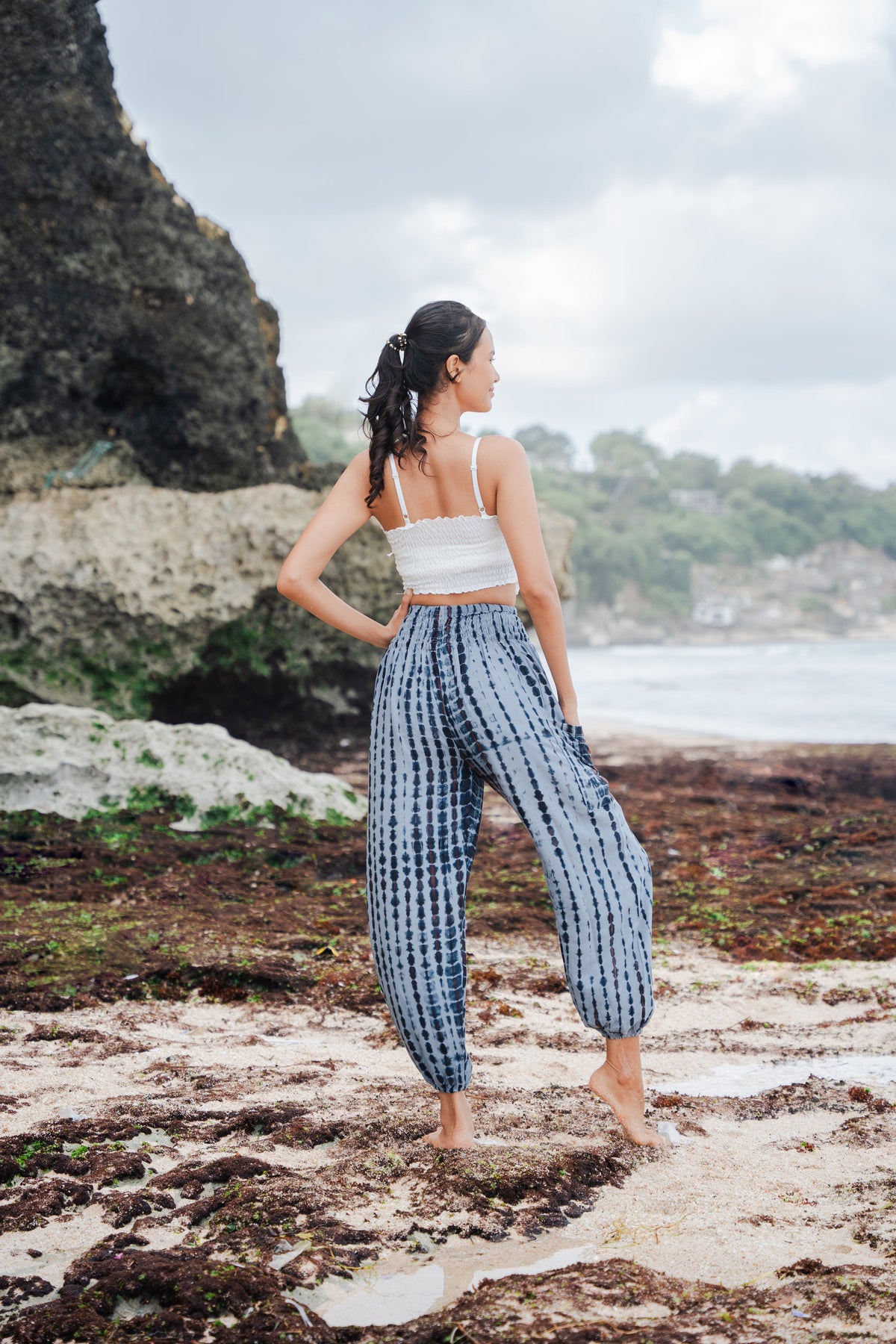 Pantalon Bali Tie-Dye Os Simple - Gris