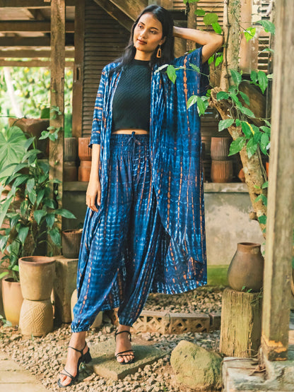 Pantalon Tie Dye Bali Os - Bleu
