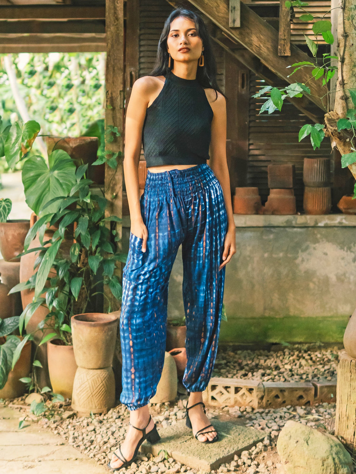 Pantalon Tie Dye Bali Os - Bleu