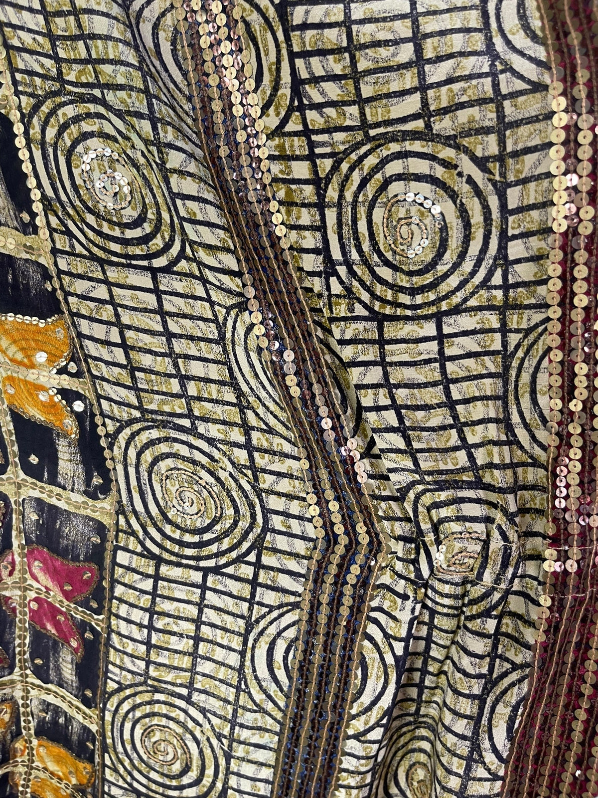 PRC6760 Kaftan long Avatar en pure soie