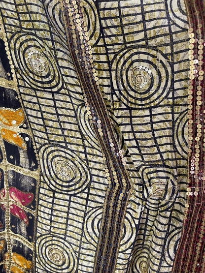 PRC6760 Kaftan long Avatar en pure soie