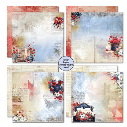 Pack de Papiers Love You 8x8 3Quarter Designs