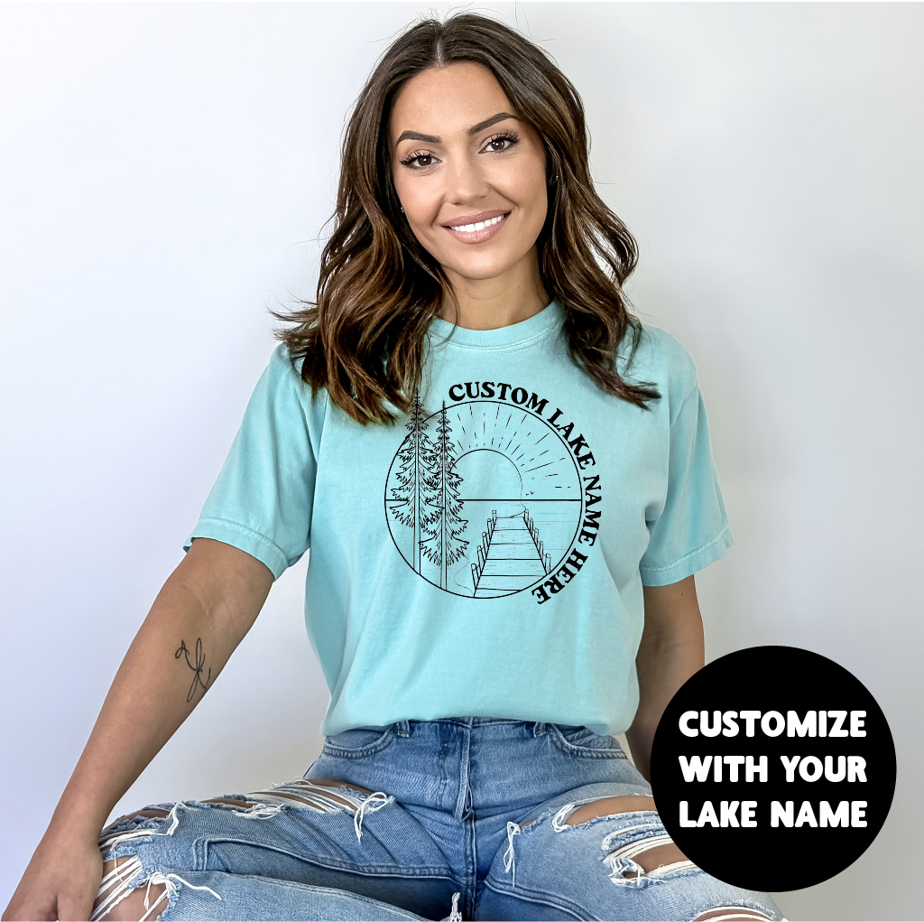 T-shirt personnalisé Scène de Lac | T-shirt Lac | Vêtements Personnalisés