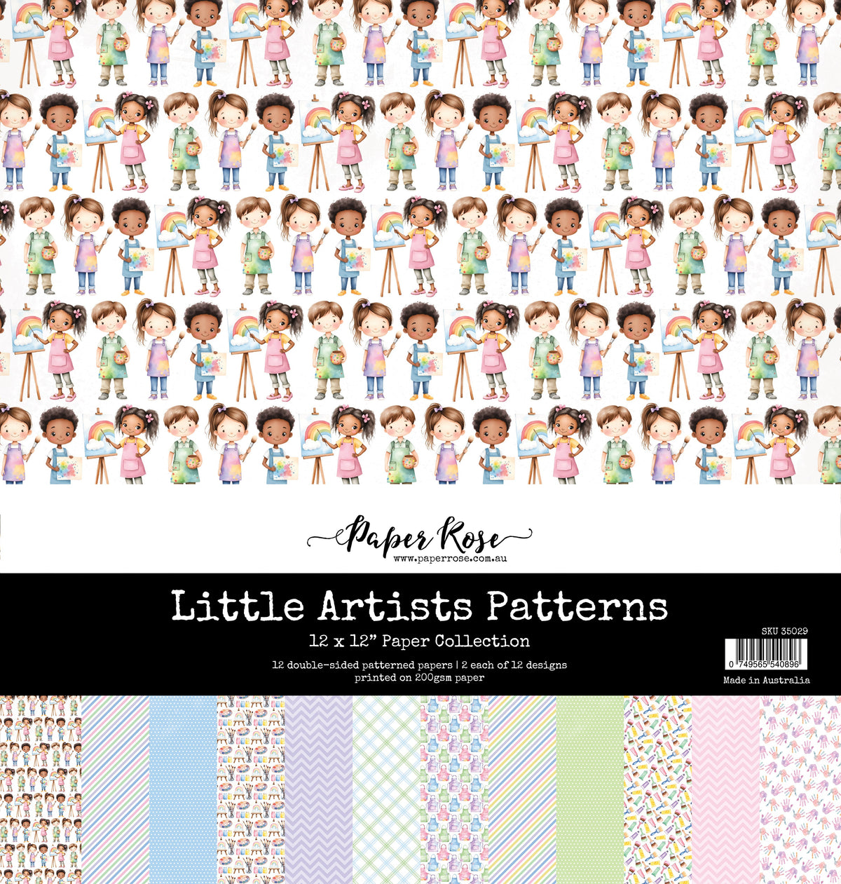 Collection de papiers Little Artists Motifs 30x30 35029