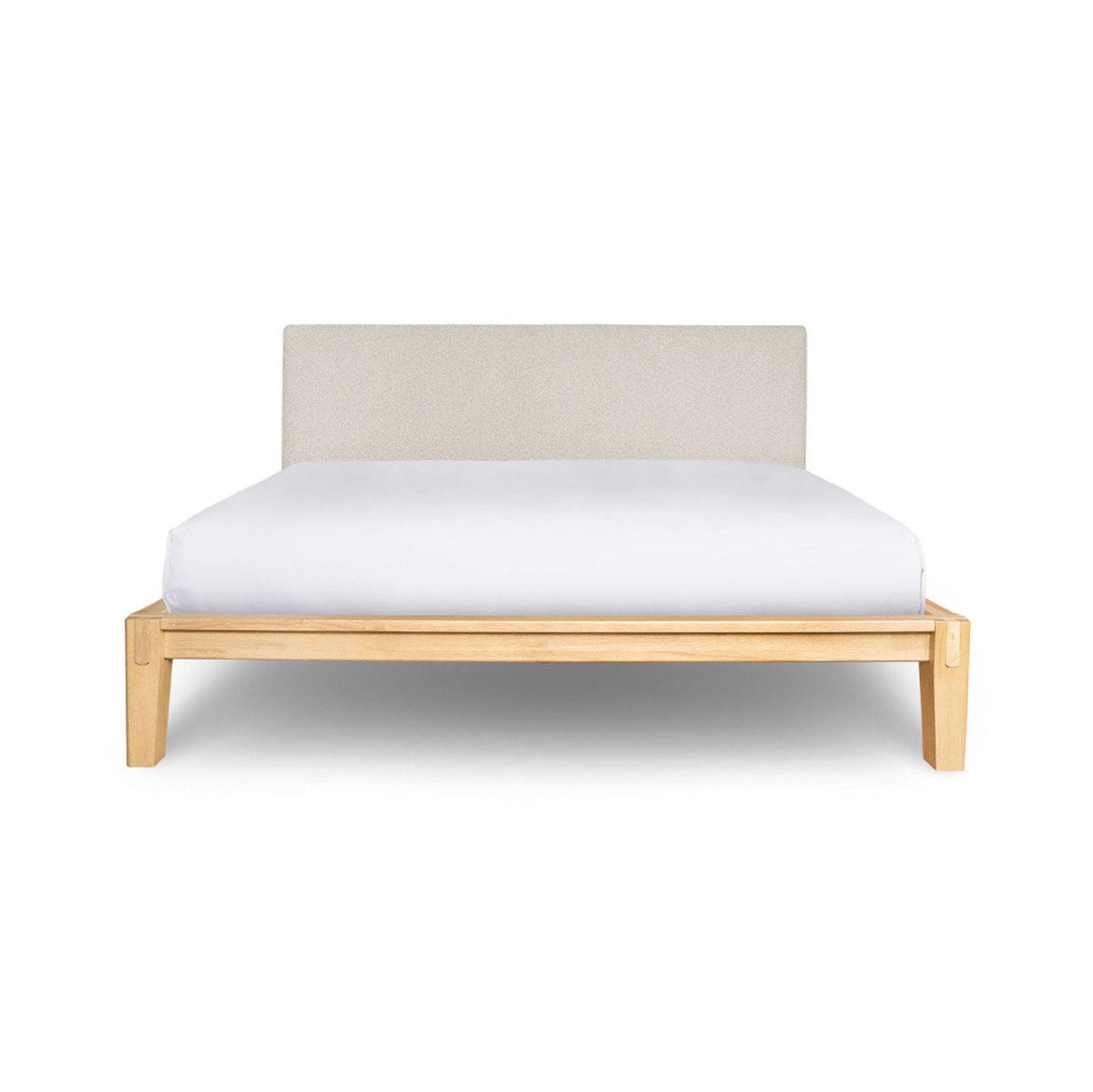 Luna Tool Free Upholstered Double Bed - Beige
