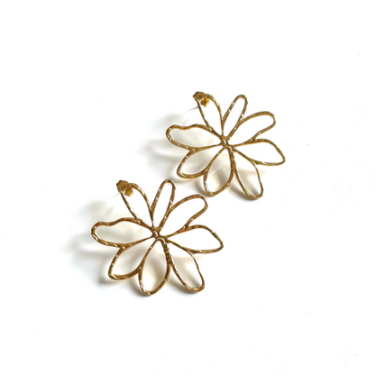 Boucles d'oreilles clous fleur ajourée