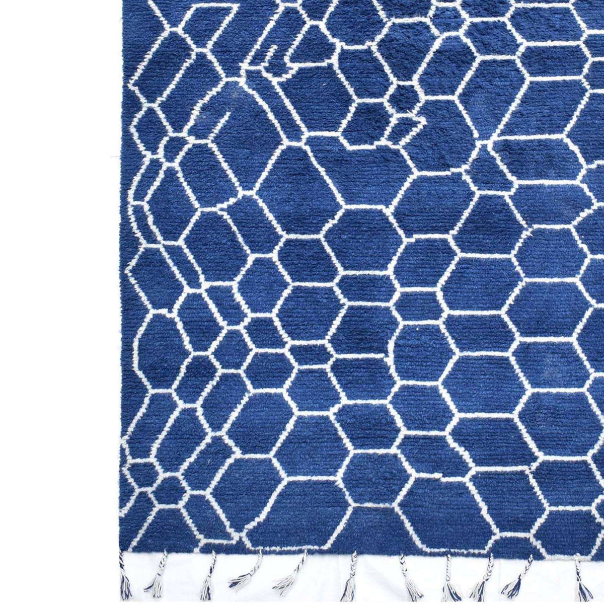 Tapis en laine tissée Marine 6X9