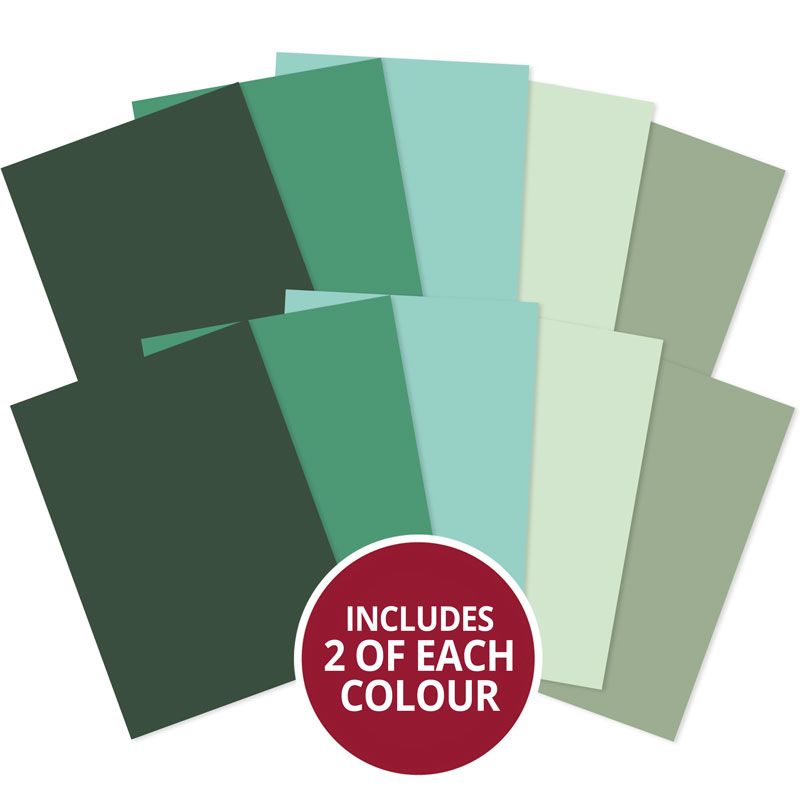 Matt-tastic Adorable Scorable A4 Cardstock x 10 feuilles - Verts