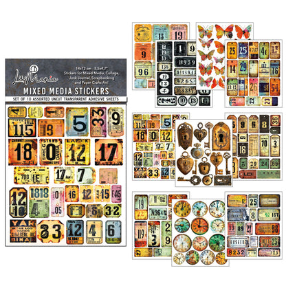 Sticker Set 10/Pkg Scratched Labels