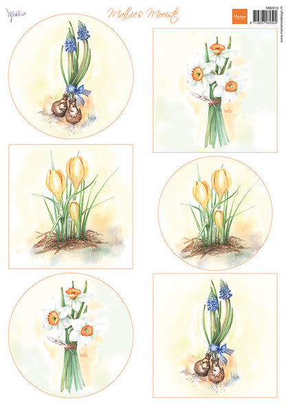 Marianne Design Feuille de découpe A4 - Mattie's Mooiste - Bulbes à fleurs