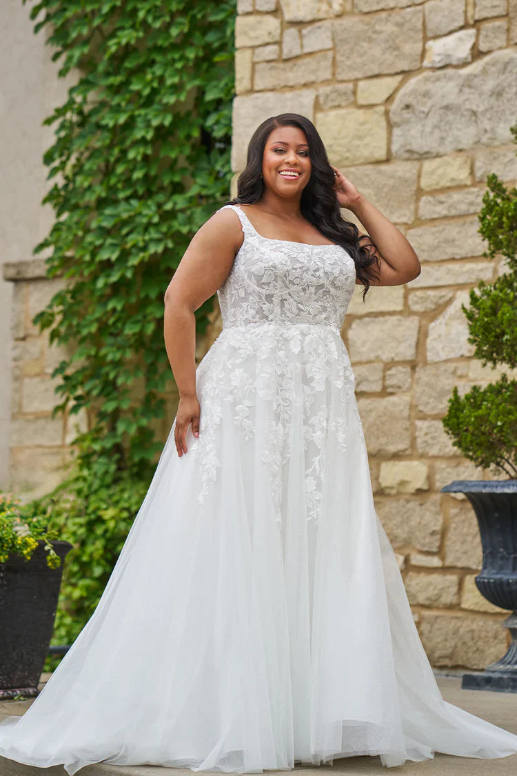 Robe de mariée coupe trapèze