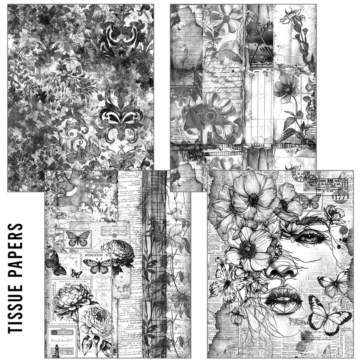 Craftmix Carnet de papiers A5 "Souvenirs Significatifs" - 8 feuilles (assortiment papier de soie et vélin)