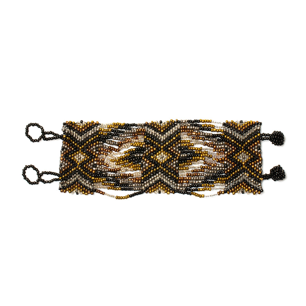 Large bracelet aztèque en perles