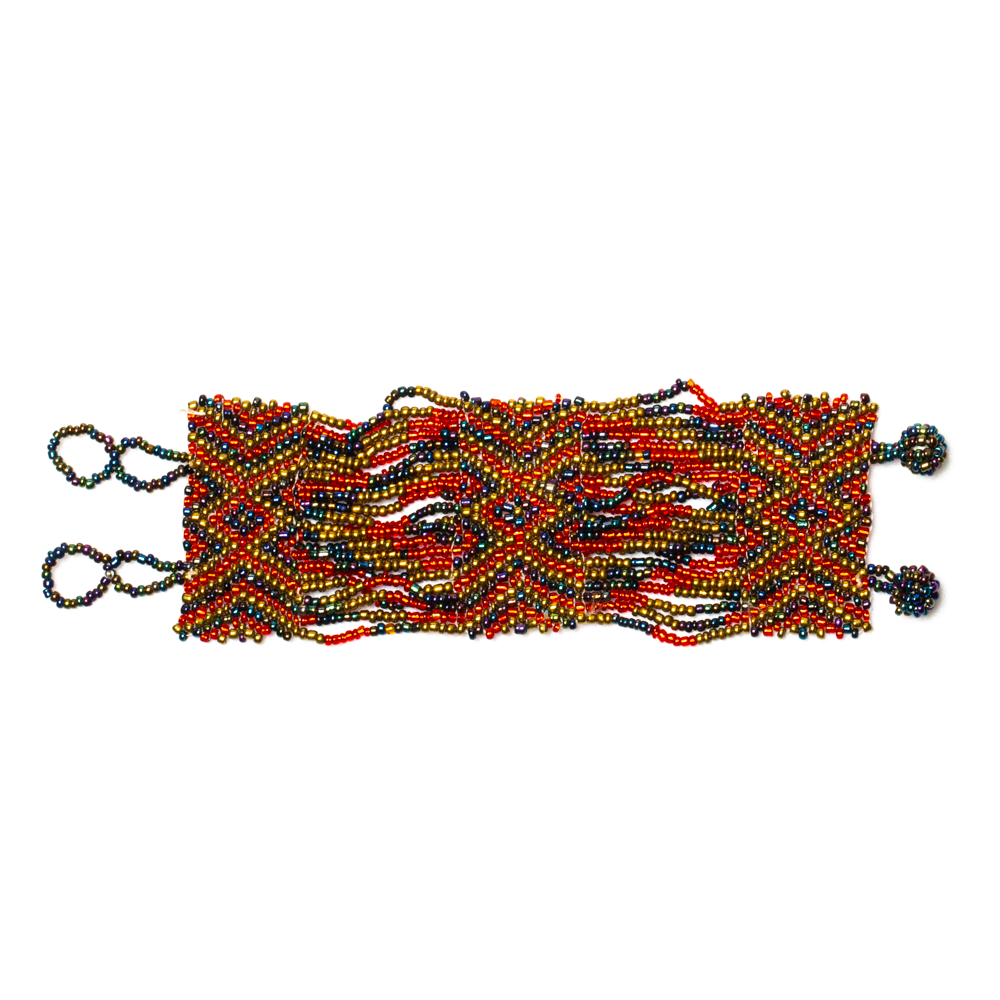 Large bracelet aztèque en perles