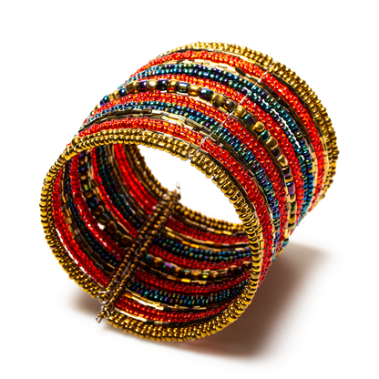 Striped Beaded Cuff