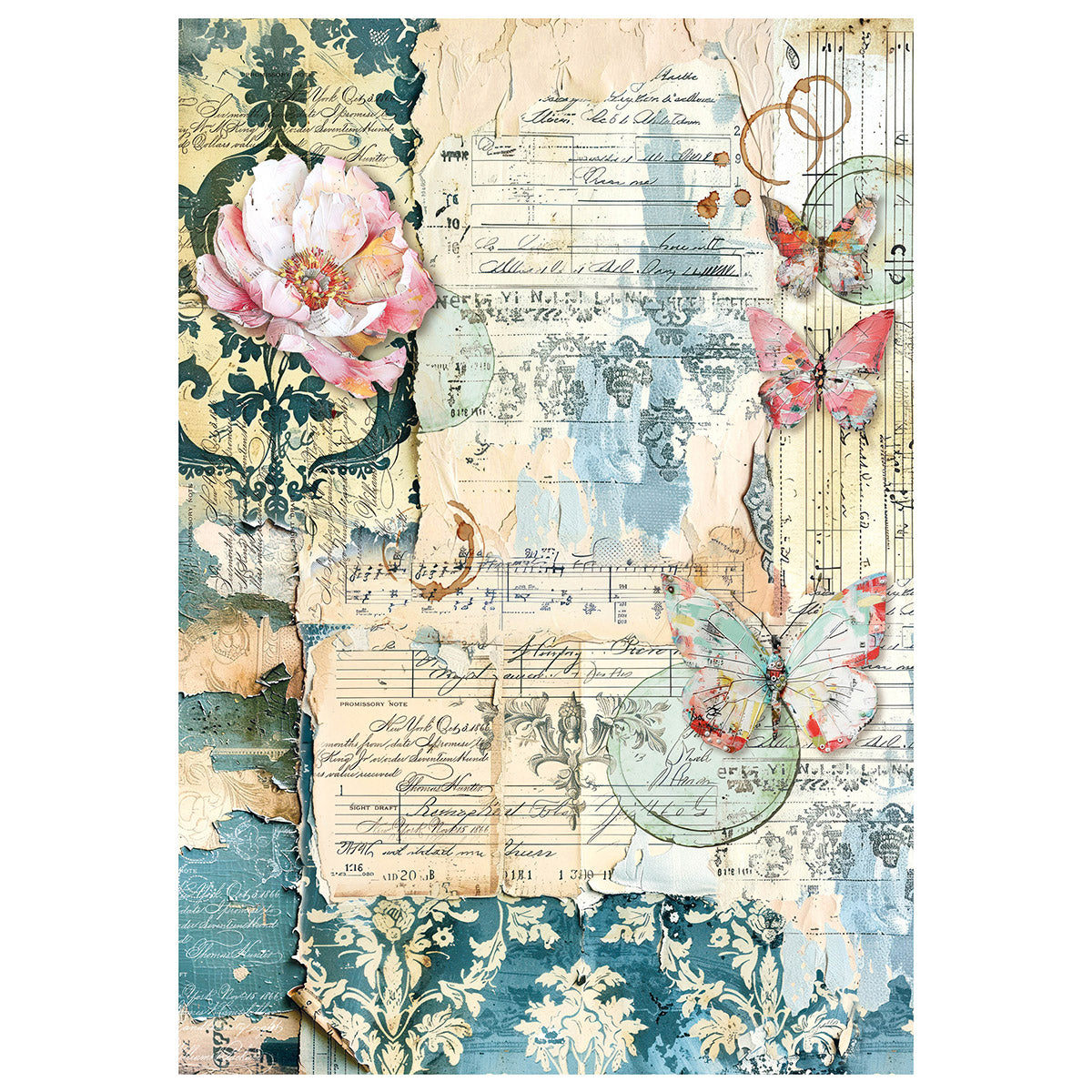 Mixed Media Rice Paper A4 Set 4/Pkg Quintessential