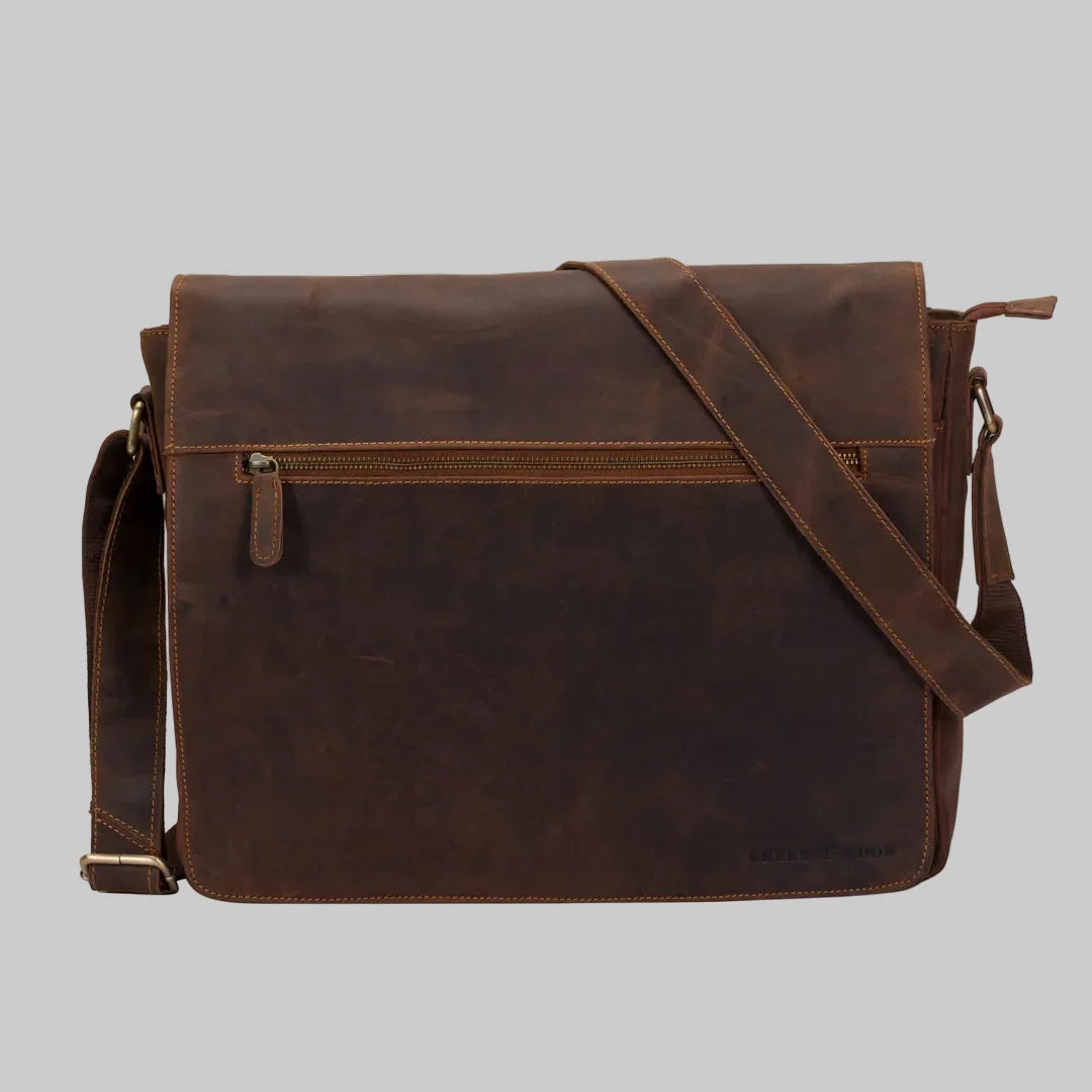 Sacoche pour ordinateur portable en cuir Greenwood