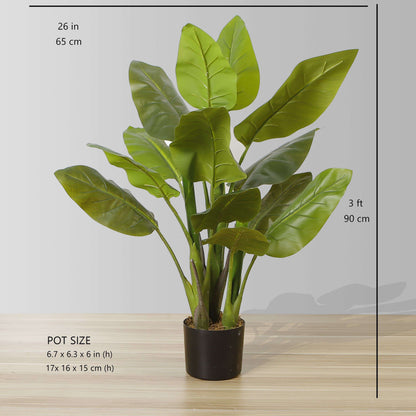 Miki Spathiphyllum Artificiel Feuille Plante en Pot 90 cm