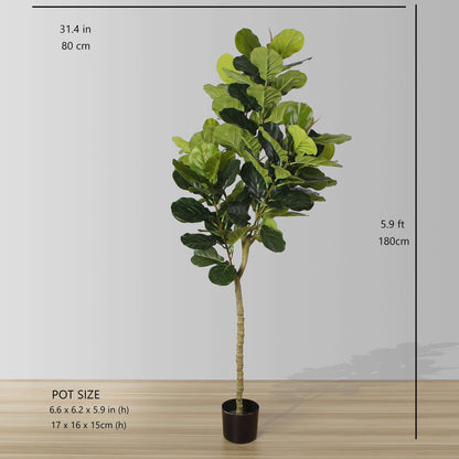 Plante artificielle en pot Ficus Lyrata Mila (plusieurs tailles)