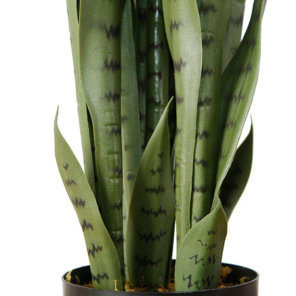 Plante en pot artificielle Milo Sansevieria vert foncé (plusieurs tailles)