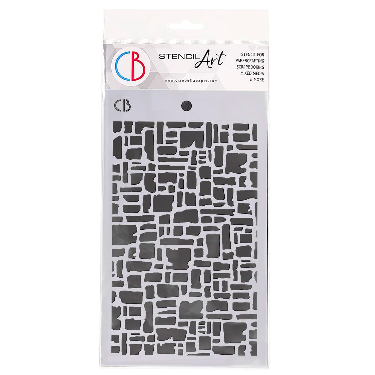 Pochoir de texture 12,7 cm x 20,3 cm Briques abstraites