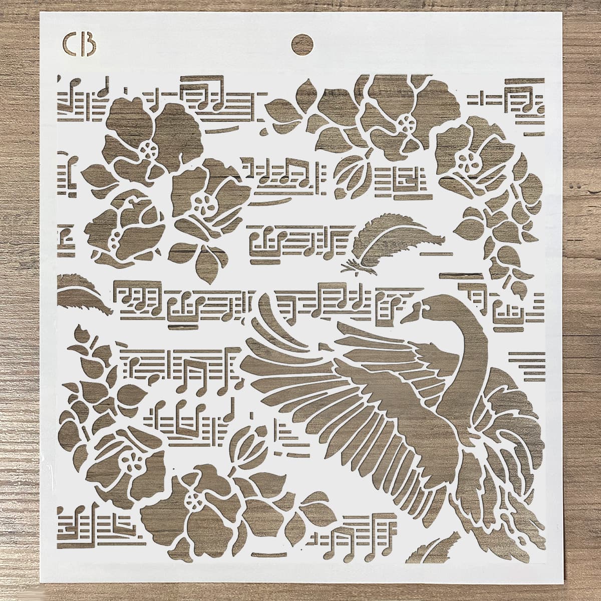 Pochoir de Textures Ciao Bella 20x20 Cygne Noir