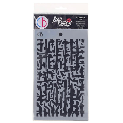 Pochoir Texturé 5"x8" Lignes Abstraites