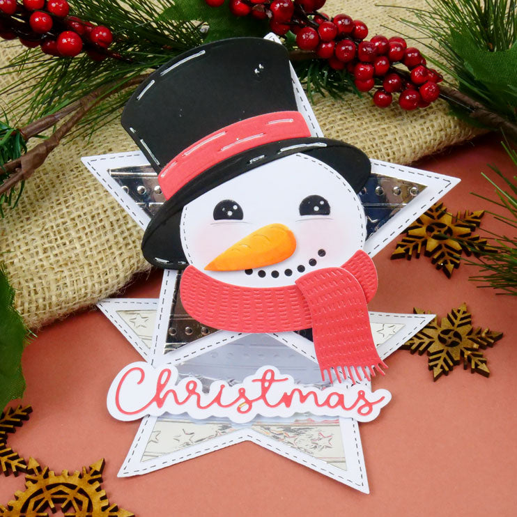 Dies Pierre de lune - Bonhomme de neige en couches