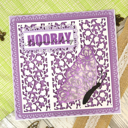 Moonstone Dies - Matrices de découpe emboîtables Lovely Lace - Rectangles