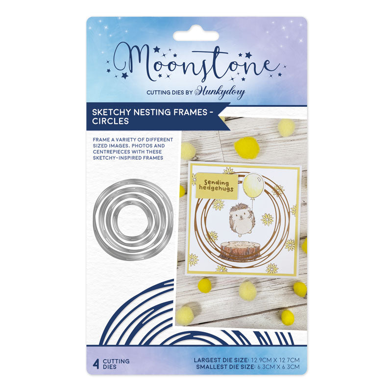 Moonstone Dies – Cadres d'imbrication esquissés – Cercles