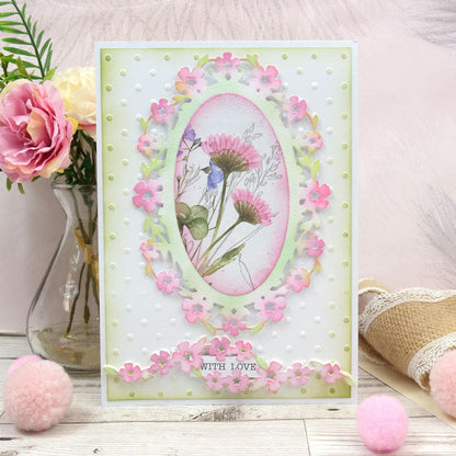 Moonstone Dies - Blossoming Oval Frame & Flourishes