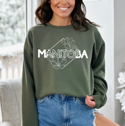 Col ras du cou unisexe Ligne d'Art Diamant du Manitoba | Vêtements des Prairies