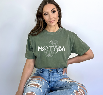 T-shirt unisexe Manitoba Diamond Line Art | Vêtements du Manitoba