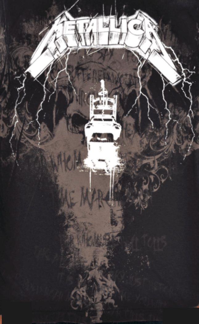 Metallica - T-shirt noir "Ride The Lightning Chair"
