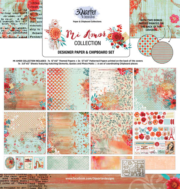 3Quarter Designs - Collection de scrapbooking - Mi Amor