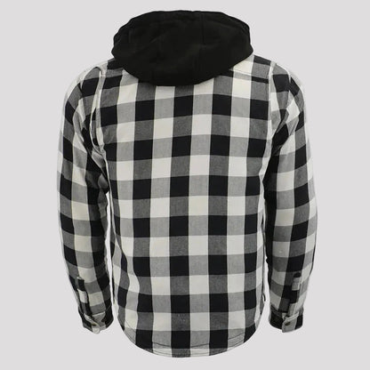 Veste-chemise blindée à carreaux en flanelle pour homme Milwaukee Leather