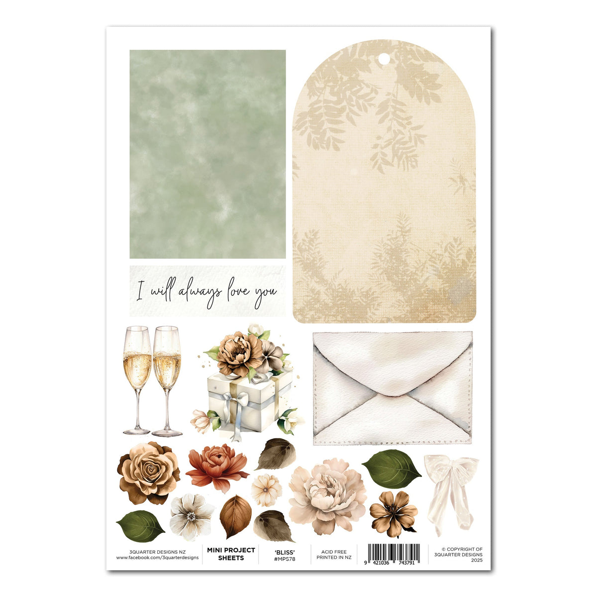 3Quarter Designs Wedded Bliss - Mini Project Sheet