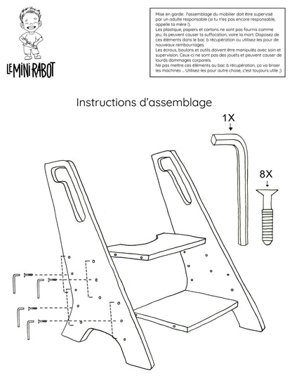 The Mini Clean - Evolving wooden toilet bench for children
