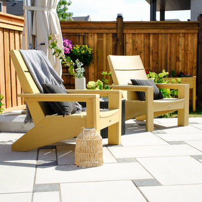 Chaise Muskoka moderne en polymère à 3 panneaux